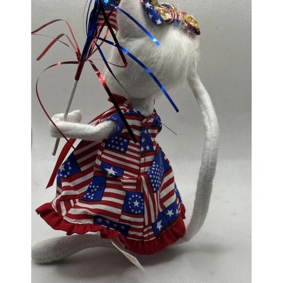 ANNALEE DOLLS 2005 6" PATRIOTIC 4TH OF JULY GIRL MOUSE - Picture 3 of 5